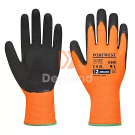 Portwest A340 Portwest Hi-Vis Grip mártott latex védőkesztyű