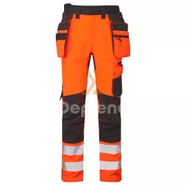 Portwest DX454 DX4 Hi-Vis nadrág lezippzározható lengőzsebbel